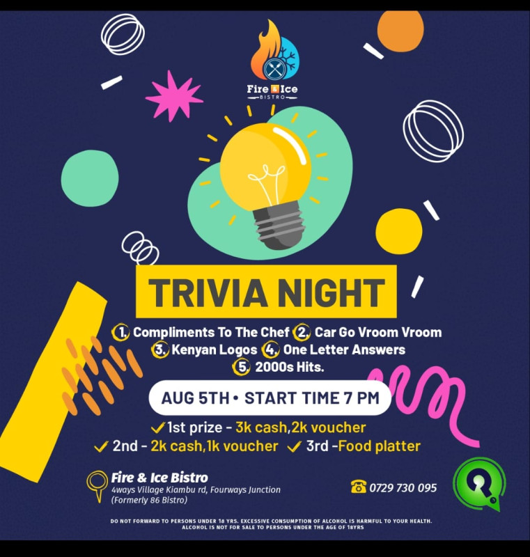 08-05 Trivia Night at Fire & Ice Bistro