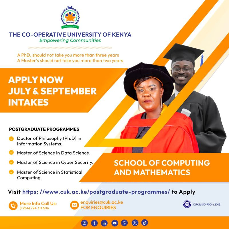 07-31 Co-operative University of Kenya Postgraduate Intake at Nairobi Campus