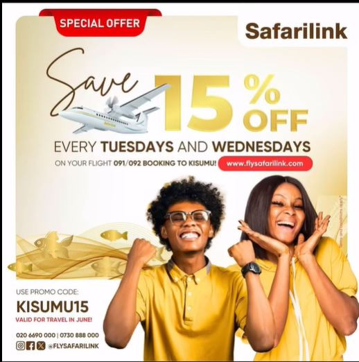 06-01 Enjoy 15% Off with Safarilink Special Offer