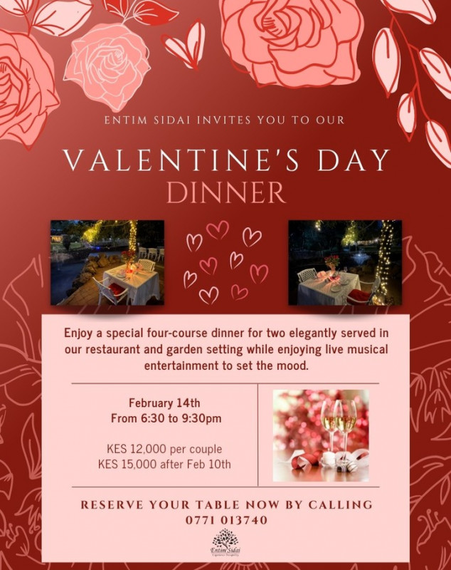 Valentine's Day Dinner Entim Sidai Nairobi