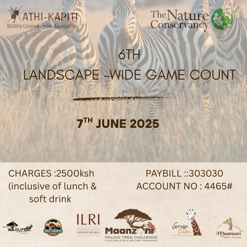 06-07 Athi-Kapiti Wildlife Conservancy Presents: The 6th Landscape-Wide Game Count!