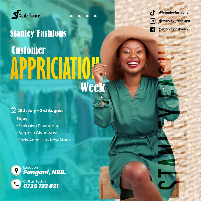 07-28 to Stanley Fashions Customer Appreciation Week at Pangani, NRB