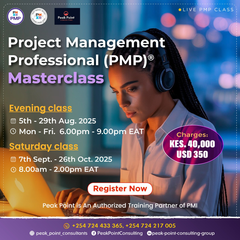08-05 Project Management Professional (PMP) Masterclass Online