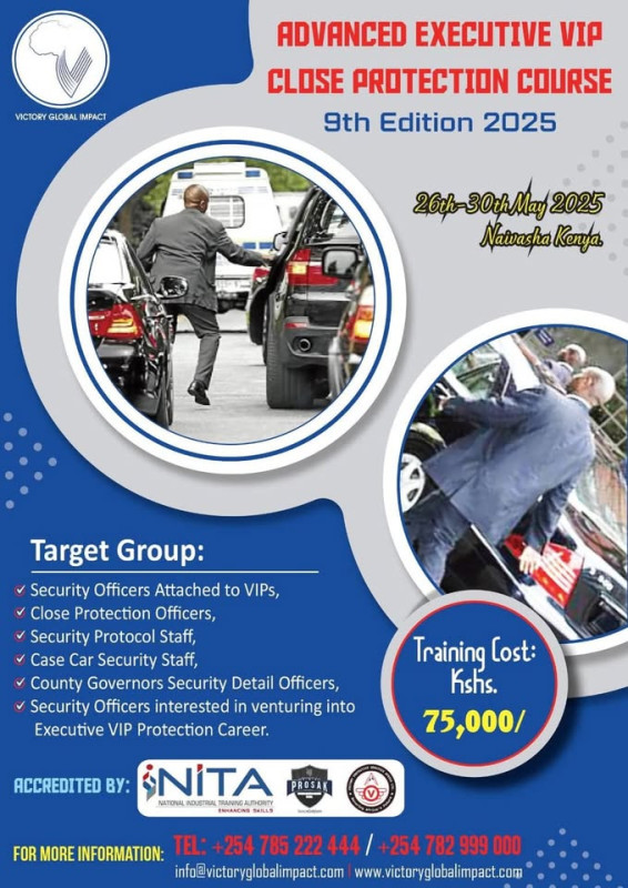 05-26 Victory Global Impact Presents: Advanced Executive VIP Close Protection Course (9th Edition)