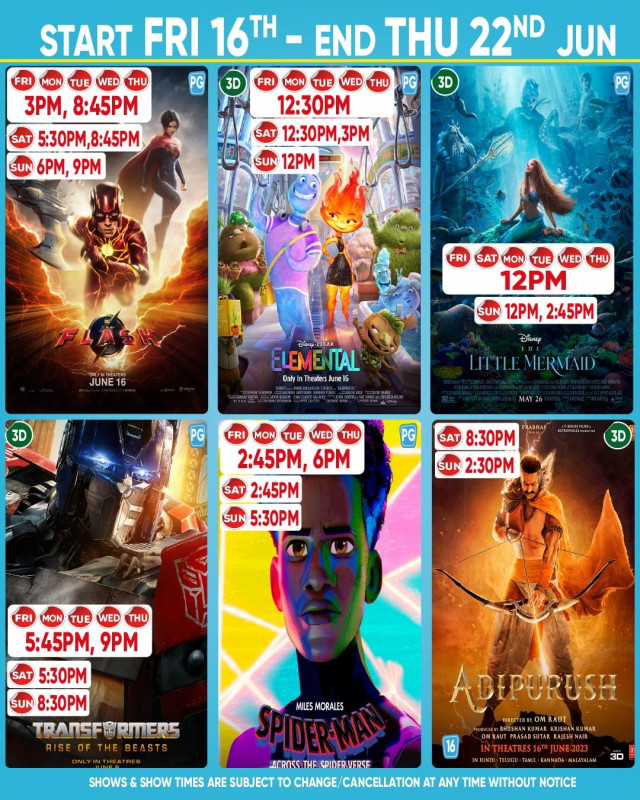 Weekly Movie Schedule Prestige Cinemas Prestige Mall