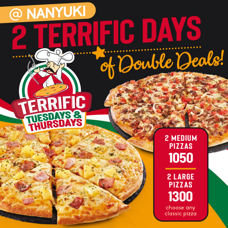 2 Terrific Days of Double Deals Pizza Inn Nanyuki