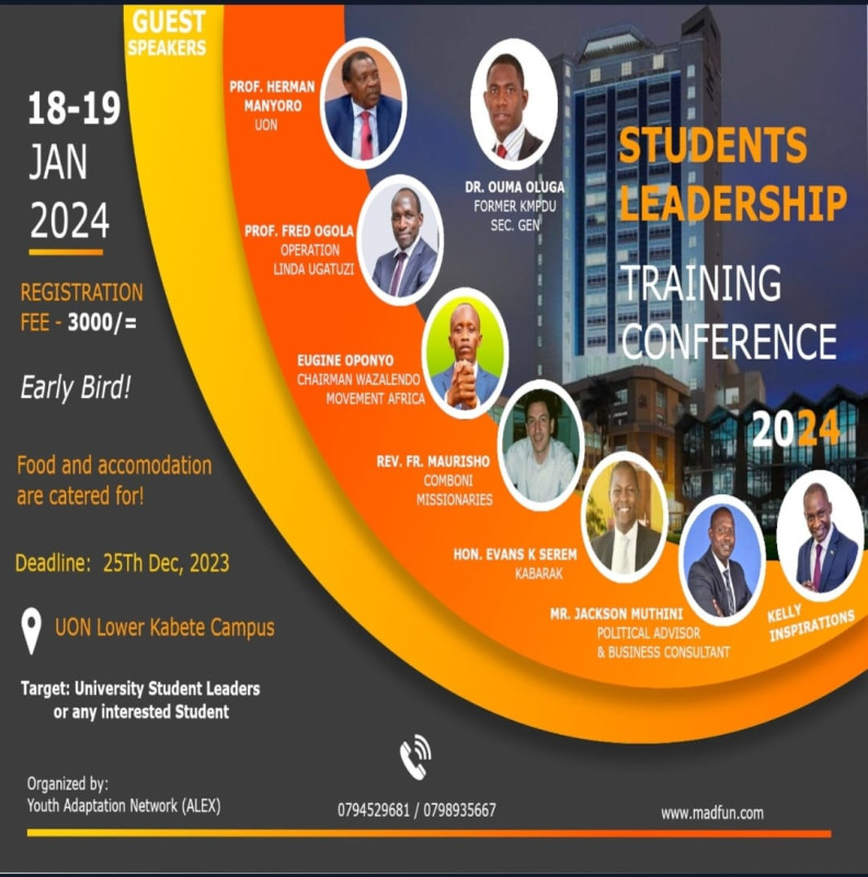 Students Leadership Training Conference 2024 UON Lower Kabete Campus.