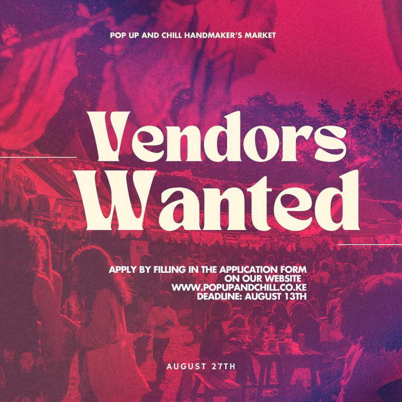 Vendors Wanted Pop Up and Chill Handmaker’s Market
