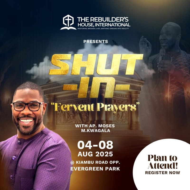 08-04 Shut-In - Fervent Prayers" Event Announced by The Rebuilder's House, International