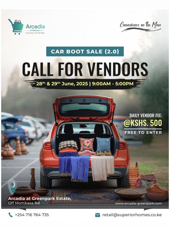 06-28 Car Boot Sale 2.0: Call for Vendors at Arcadia Greenpark!