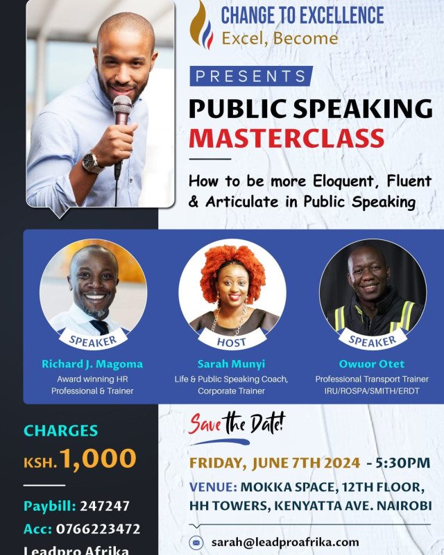 Public Speaking And Job Interview Skills At HH Towers Kenyatta Avenue Nairobi