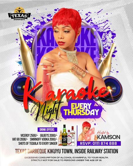 07-30 Karaoke Night Every Thursday at Texas Barbeque Kikuyu Town