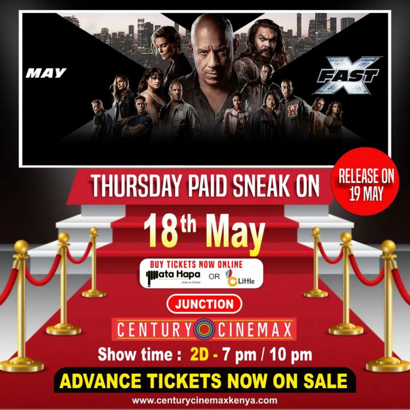Thursday Paid Sneak Fast X Century Cinemax Junction Mall