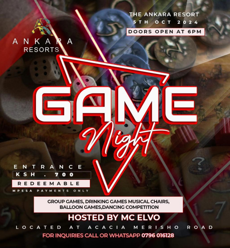 Game Night at The Ankara Resort, Acacia Merisho Road
