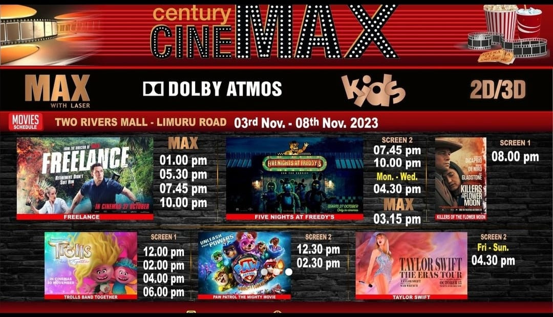 Weekly Movie Schedule Century Cinemax Two Rivers Mall