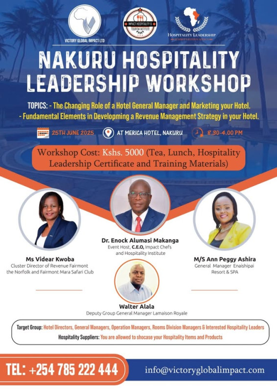 06-25 Nakuru Hospitality Leadership Workshop at Merica Hotel