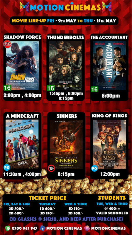 05-09 Movie Line-Up at Motion Cinemas