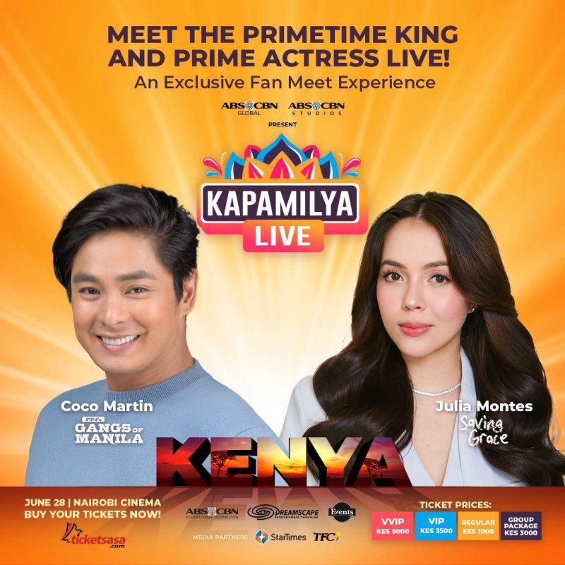 07-28 ABS-CBN Global and Studios Present "Kapamilya Live" in Kenya Featuring Coco Martin and Julia Montes