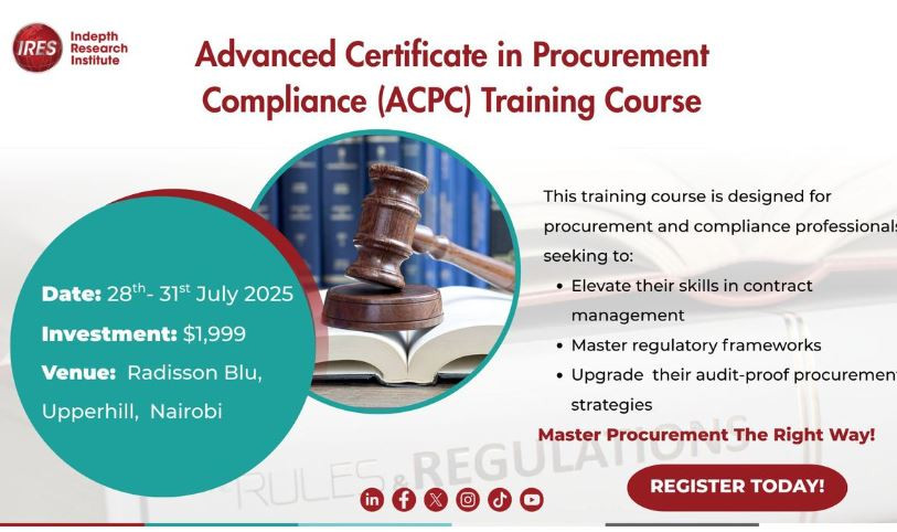 07-21 Advanced Certificate in Procurement Compliance ACPC at ACEA
